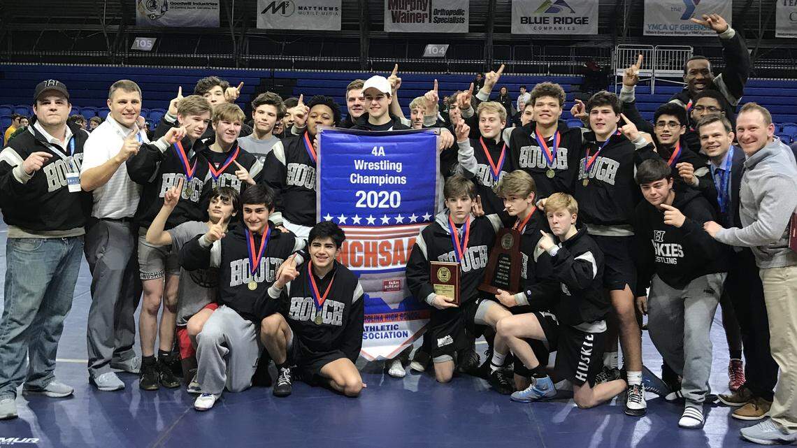Hough downs Millbrook, captures 8A dual meet state wrestling title