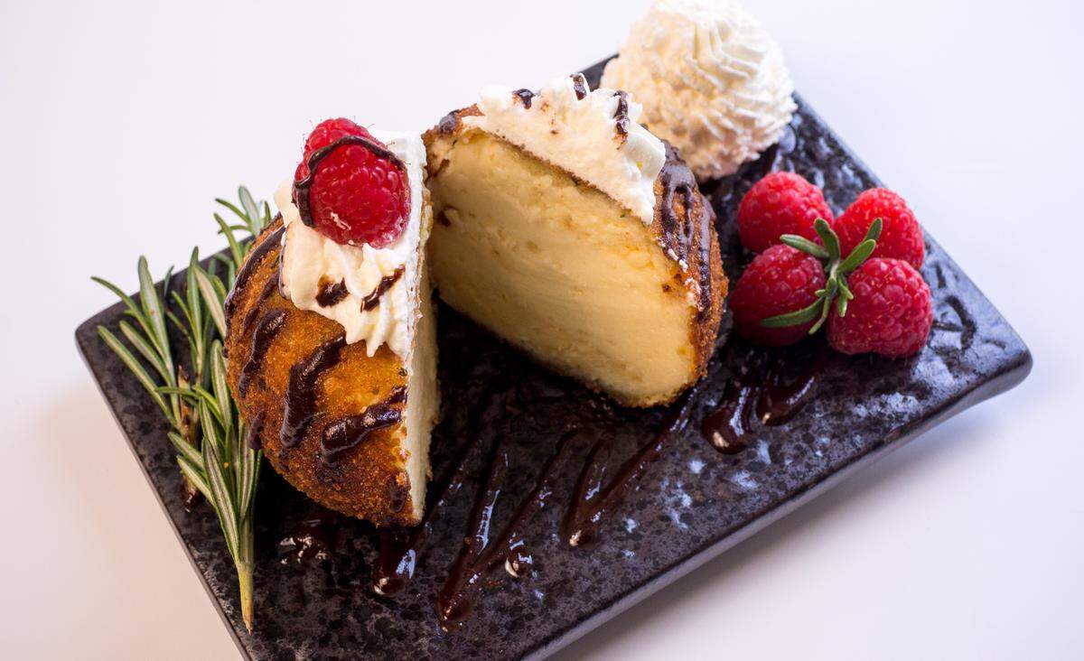 For dessert, MOA offers deep-fried ice cream topped with fresh fruit, whipped cream and chocolate syrup for $10.