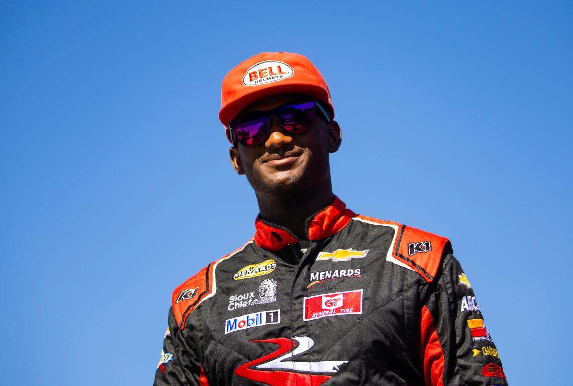 Nov 3, 2023; Avondale, Arizona, USA; NASCAR ARCA Menards Series driver Lavar Scott (6) during the Desert Diamond Casino West Valley 100 at Phoenix Raceway.