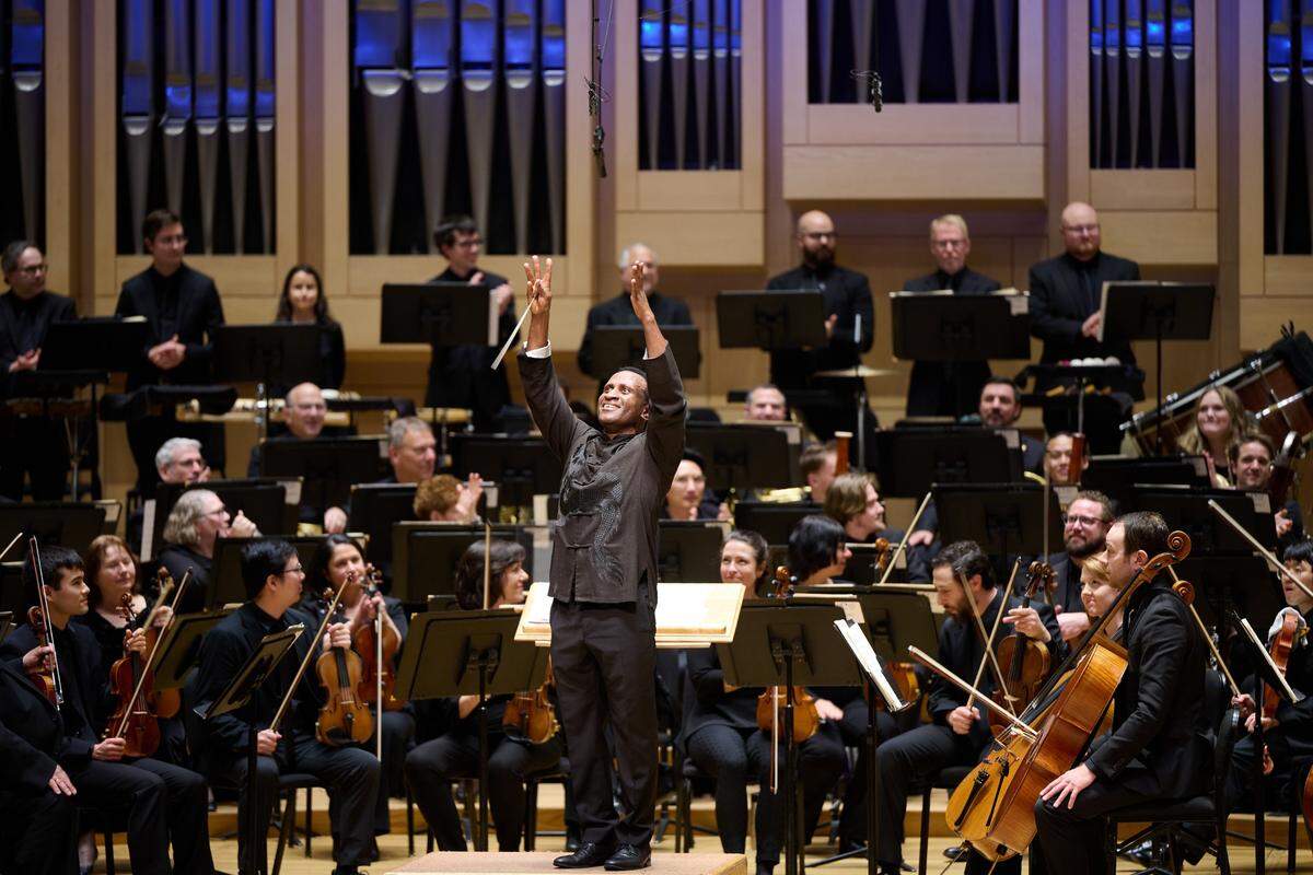 Charlotte Symphony Music Director Kwame’ Ryan, seen here in a file photo leading the CSO, has been nominated for a Grammy for Best Opera Recording for a program with Houston Grand Opera. Ryan is the first CSO conductor to be nominated for a Grammy.