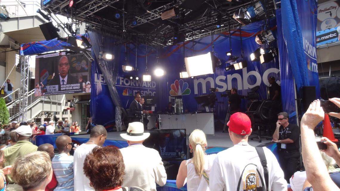 MSNBC’s “Morning Joe” program filmed at BlackFinn Saloon at the EpiCentre during the 2012 Democratic National Convention in Charlotte.
