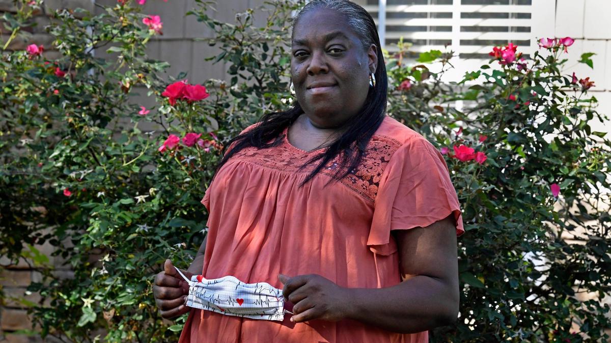 Traci Simmons, in front of her Mint Hill, NC home on Monday, July 13, 2020. Simmons has health issues and is concerned about contracting COVID-19. It put her more at risk and delayed her getting a kidney transplant. There is major concern about the lasting impact of COVID-19 on the black community.