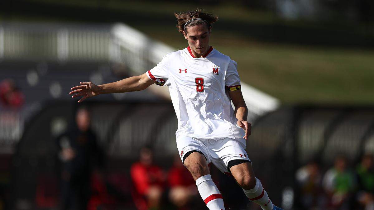 Maryland midfielder Ben Bender was drafted first overall by Charlotte FC on Tuesday.