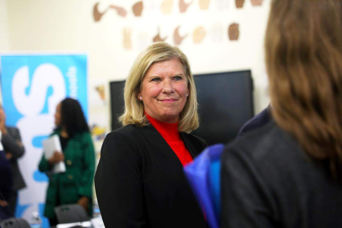 Nancy Brightwell, Charlotte Mecklenburg Schools Chief of Recruitment, Retention, and Talent Development at Esperanza Global Academy in east Charlotte, N.C. on Thursday, November 14, 2024.