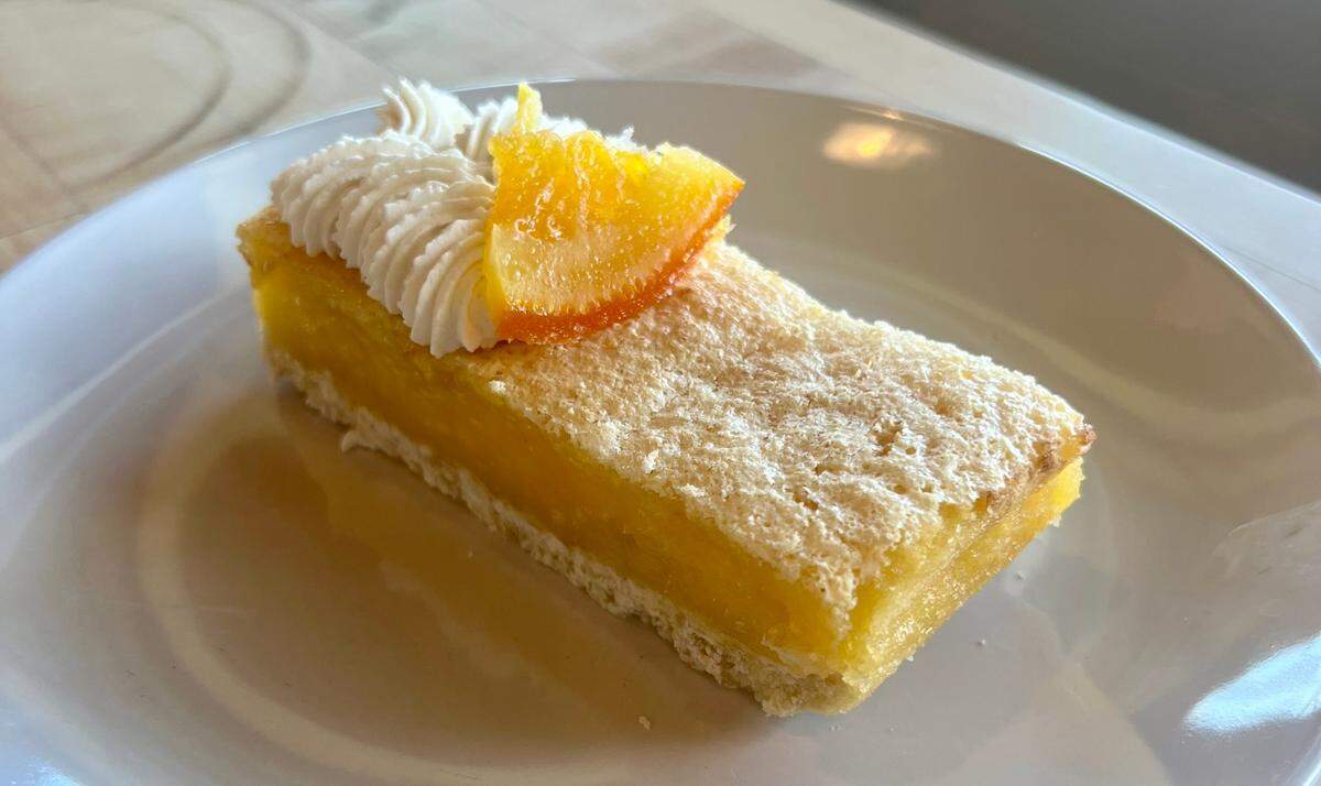 A lemon bar from Chef Alyssa’s Kitchen.
