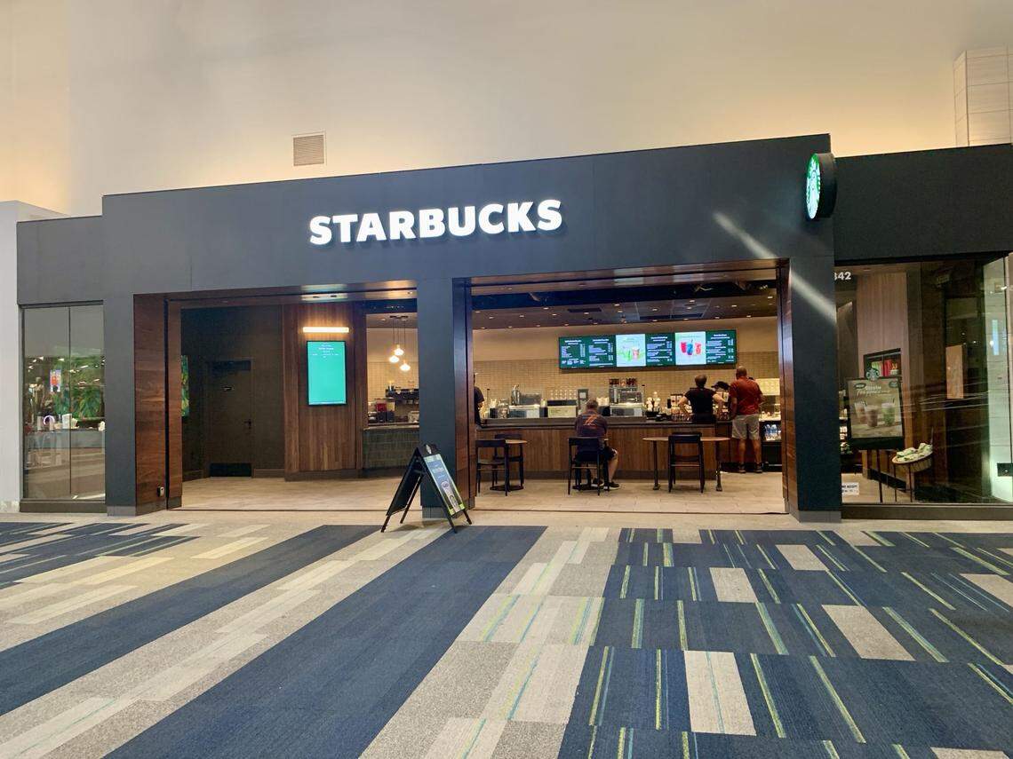 A Starbucks recently opened across from Primark, near Entry 3 at the Concord Mills Mall