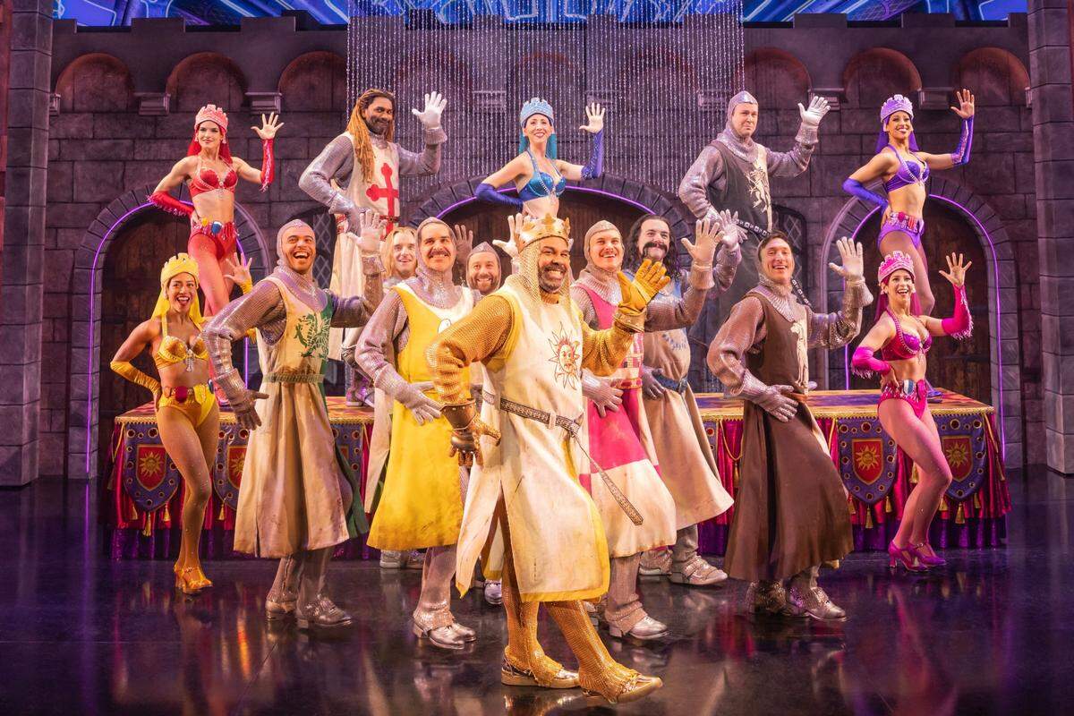 The Broadway cast of “Spamalot.”