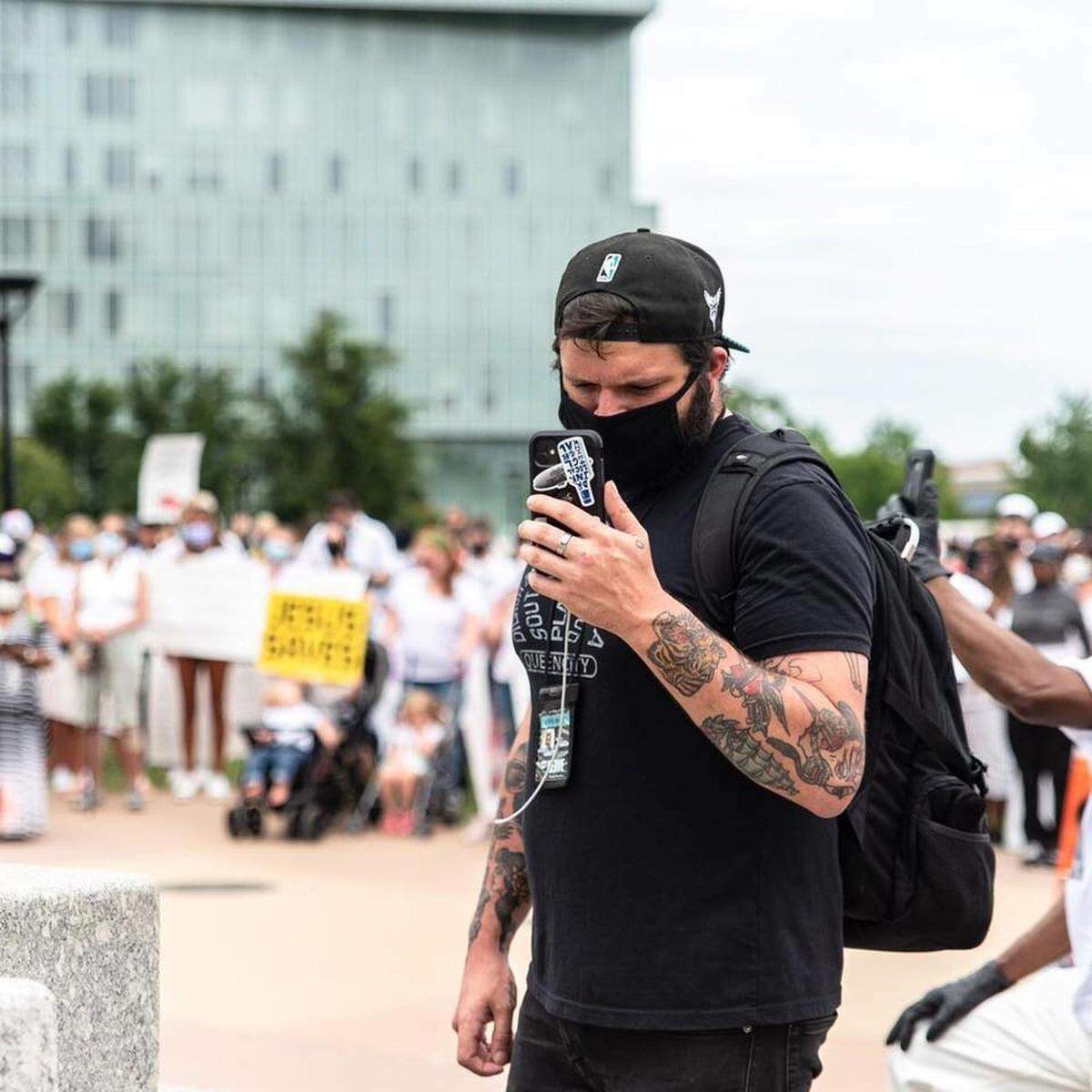 Justin LaFrancois encouraged others to share their stories to help break down the stigmas stigmas surrounding mental health.
