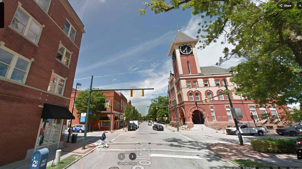 The crash happened just before noon at the intersection of Pollock and Craven streets in New Bern, police said. Both officers were hospitalized.