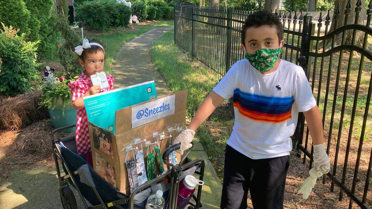 Charlotte’s Adam Refaey started the Sneezes project in NoDa, where he creates masks for children in the community.