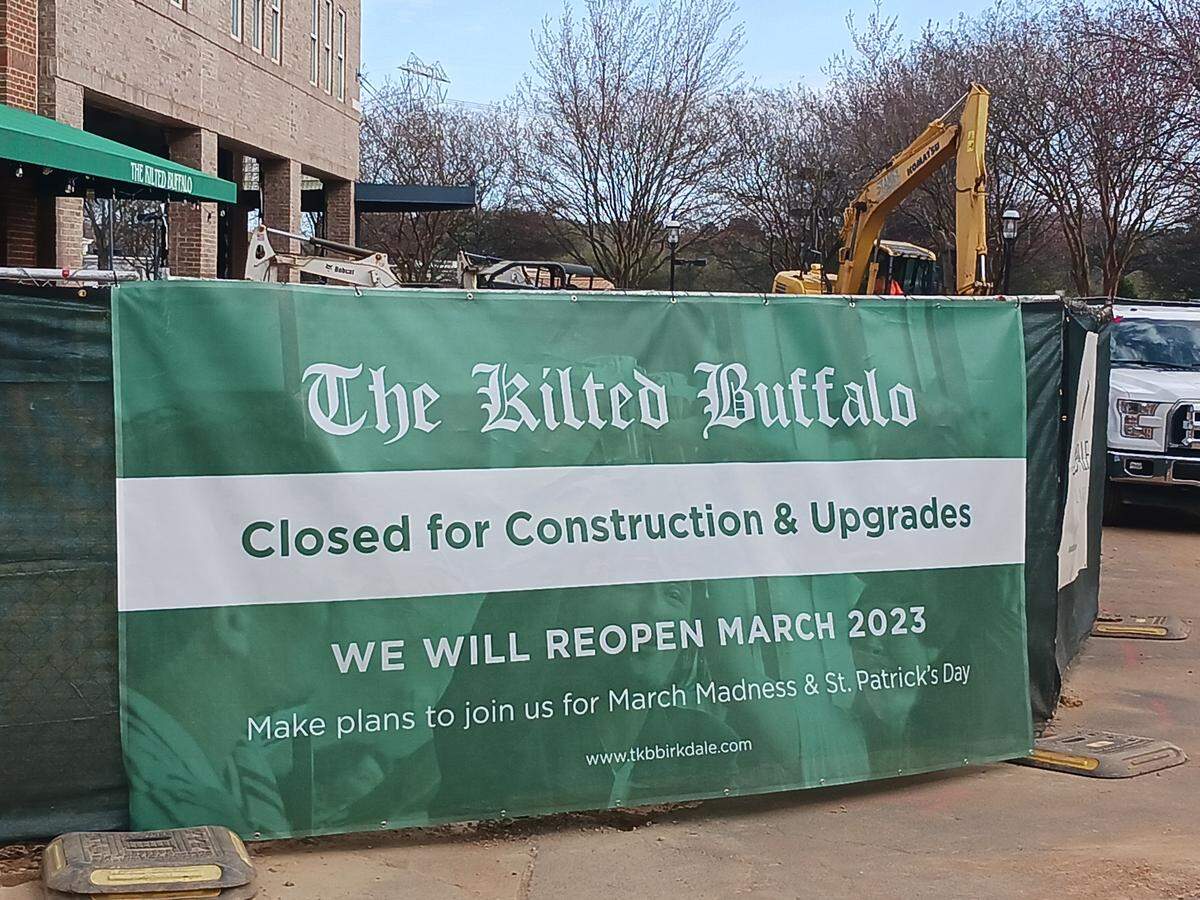 The popular Kilted Buffalo pub in Birkdale Village has reopened.