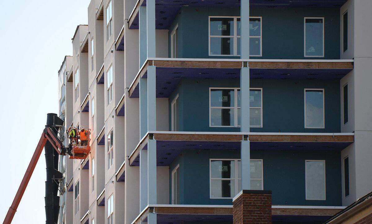 Construction continues on 200 Main in downtown Kannapolis, one of several new residential developments in the area.