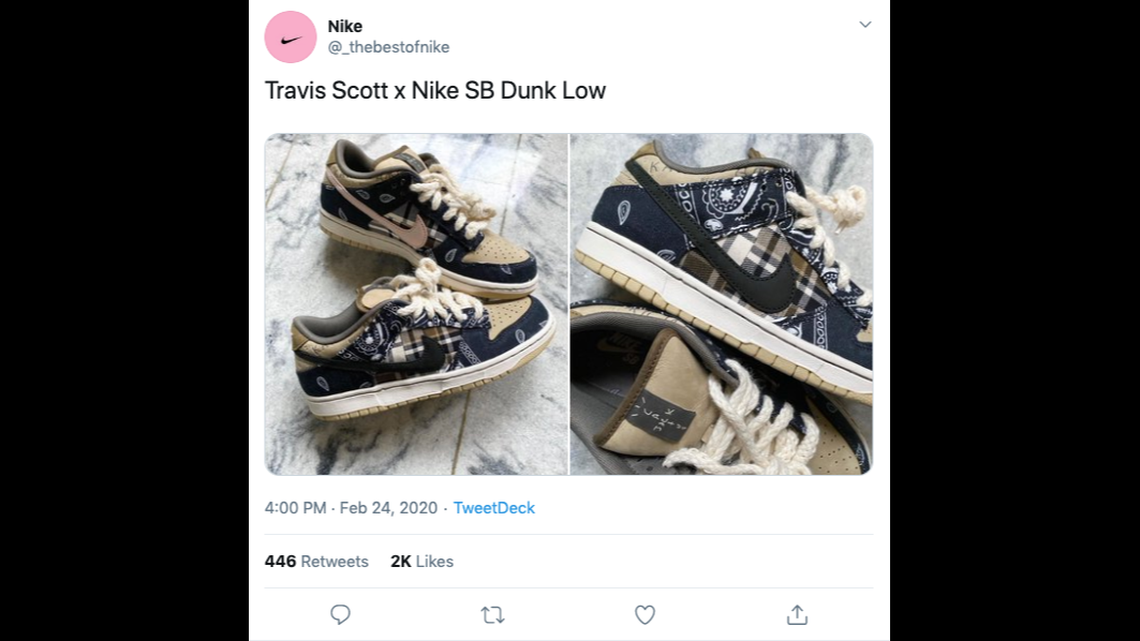 Police in North Carolina are looking for someone who stole three pairs of the Travis Scott x Nike SB Dunk Low sneakers valued at $2,400 a pair.