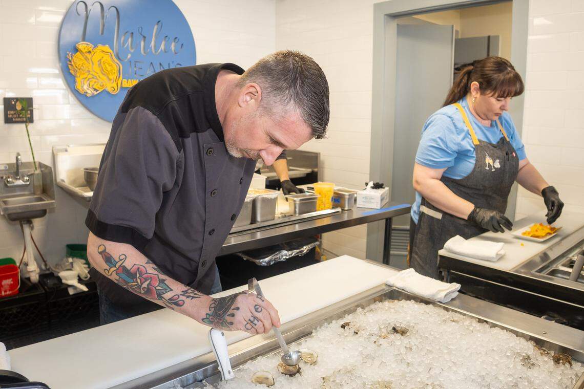 Marlee Jean’s owners Erick Crawford and Amanda Overdorf have both worked with raw bars in the past.