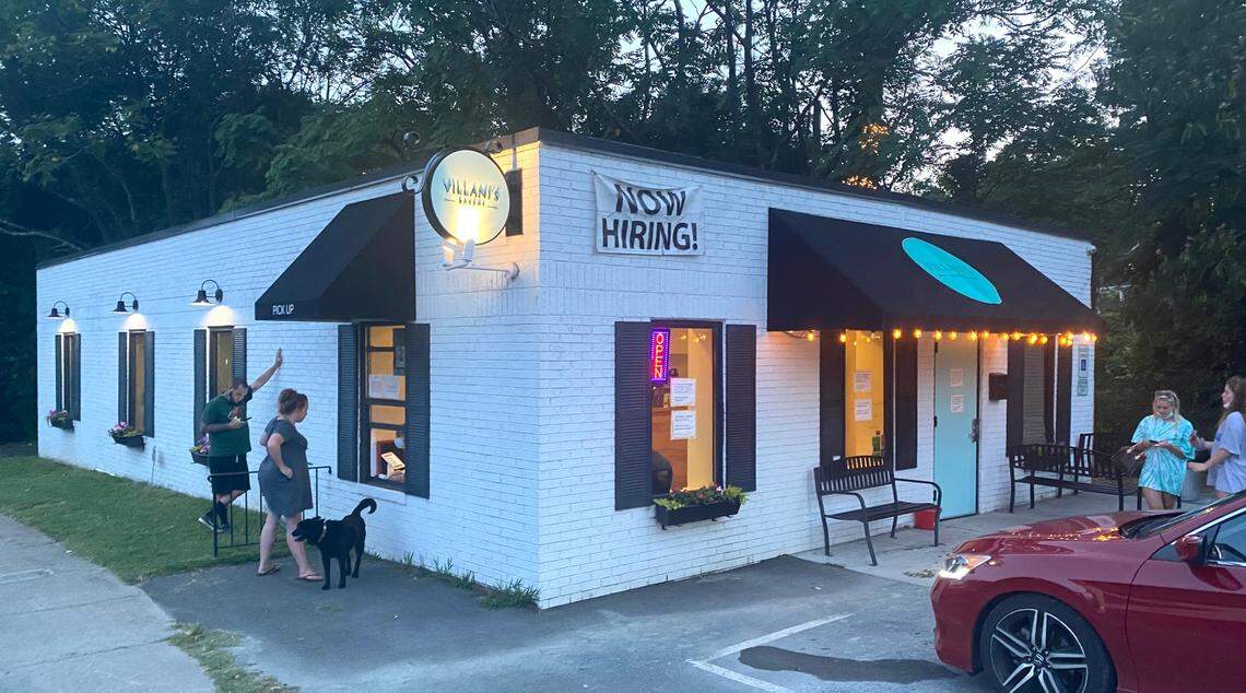 Villani’s Bakery has a walk-up window on Pecan Avenue.