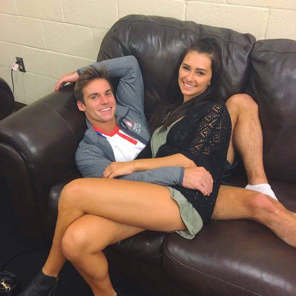 Sam Mikulak and Mia Atkins, together in Arizona, while he was there with the Kellogg’s Tour of Gymnastics Champions in September 2016.