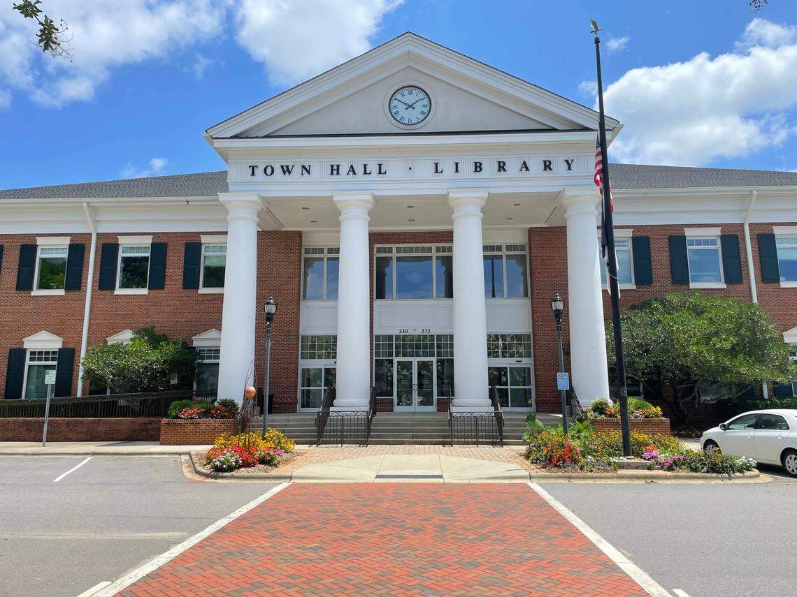 The Matthews Town Hall and Library.