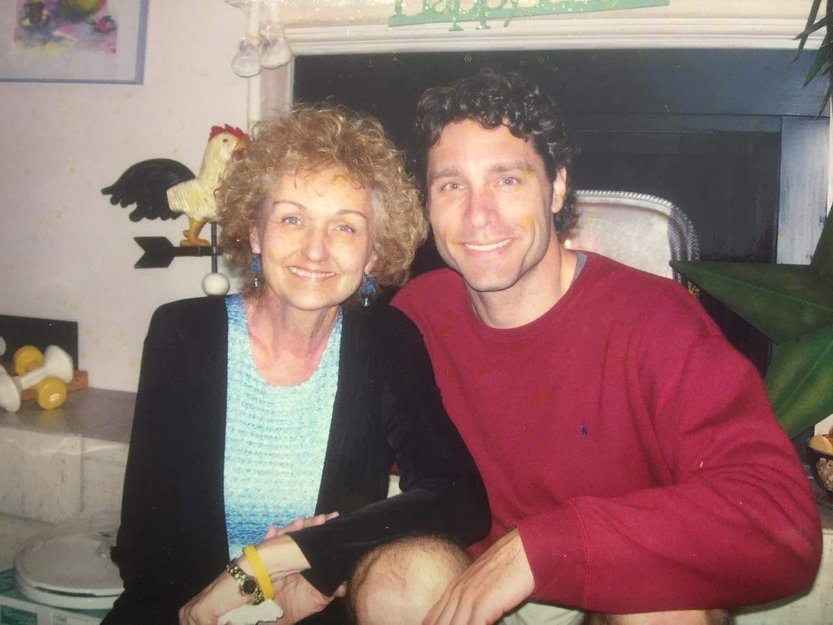 A photo of Rob Butcher and his mother, Maria, at Easter in 2007. This photo was taken months before Maria passed from cancer and years before Butcher became CEO of Swim Across America, the place he says he was called to.