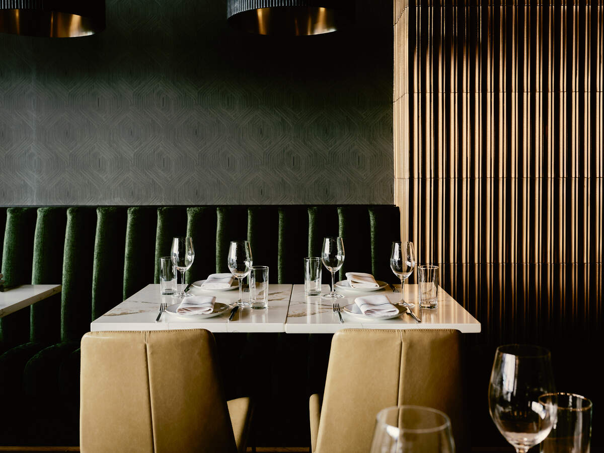 Mazi’s dining space in South End.