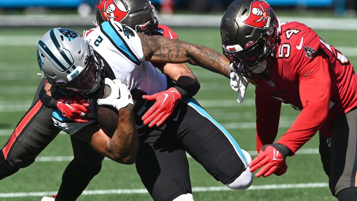 Panthers report card: How Carolina ran over the Bucs with a McCaffrey-less RB rotation