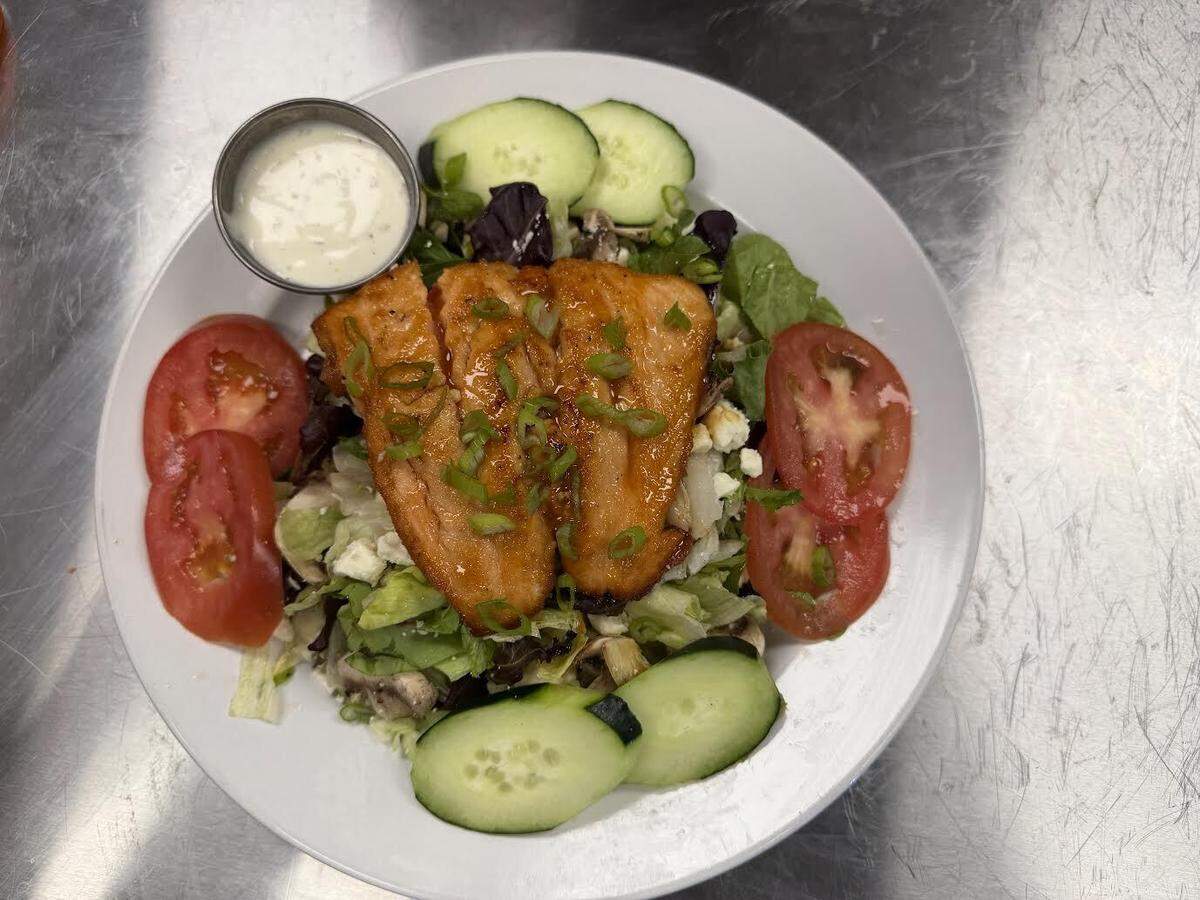 Honey Sriracha Salmon at FunkHeizer’s Diner in Mooresville