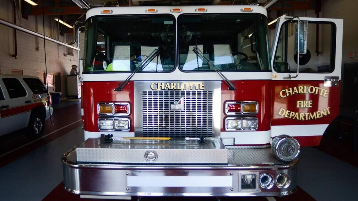 Charlotte firetruck among 3 vehicles hit by gunfire