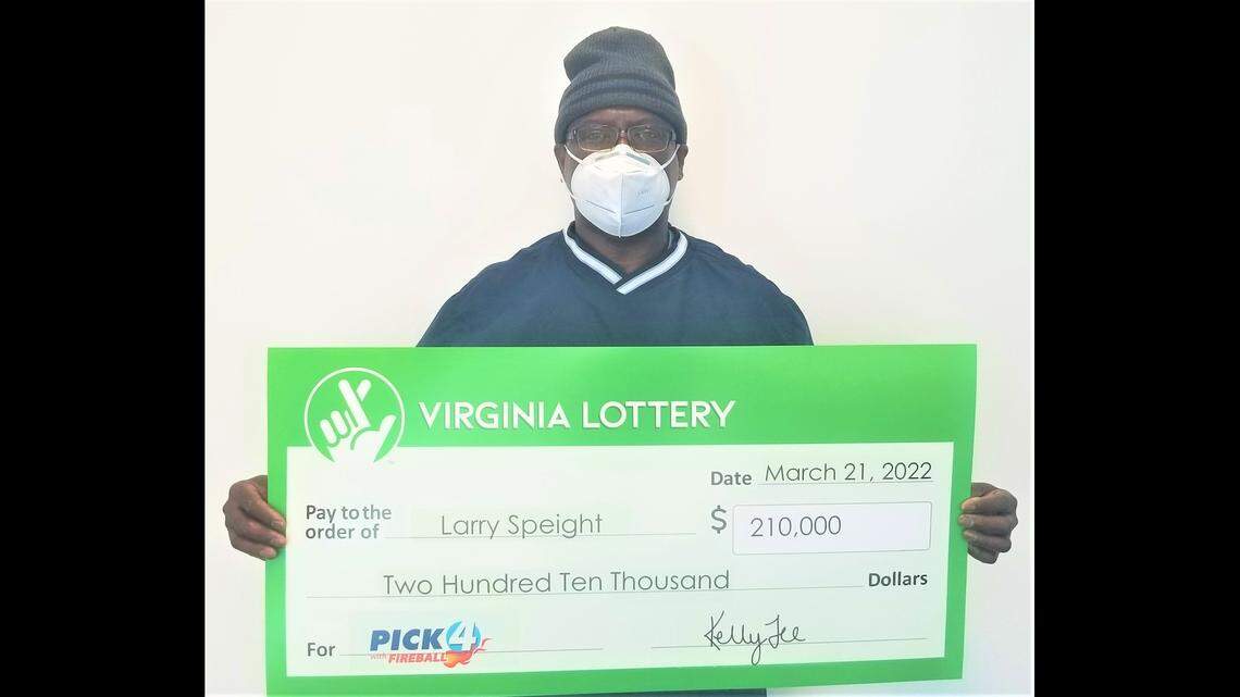 Larry Speight bought 42 lottery tickets and matched all four winning numbers in the Virginia Lottery’s March 19 Pick 4 drawing.
