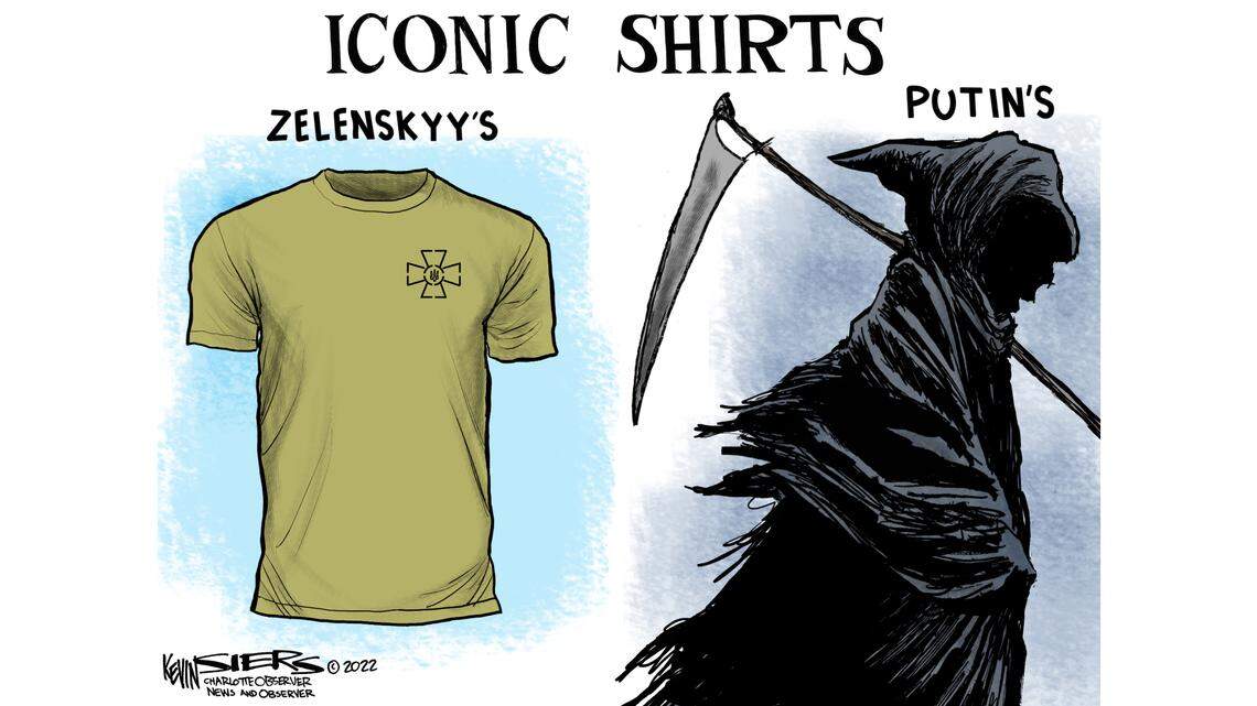 Kevin Siers cartoon: Iconic Shirts