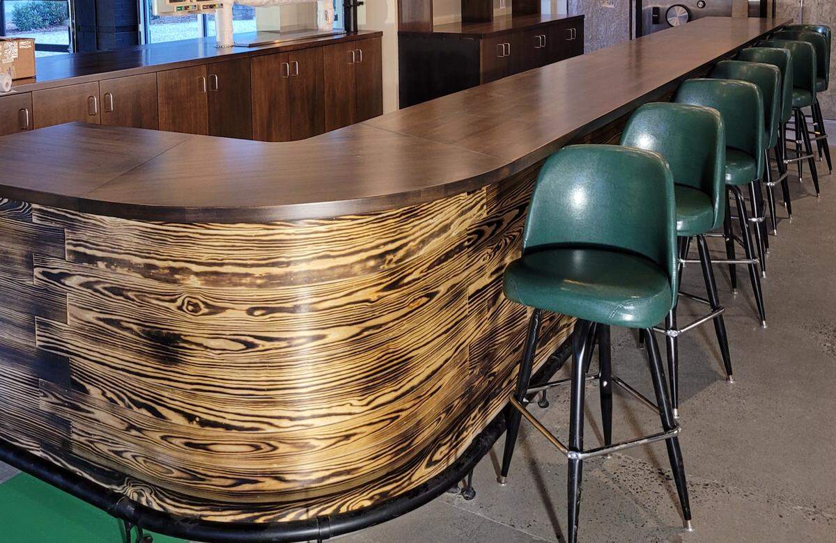 The bar at Vaulted Oak Brewing.