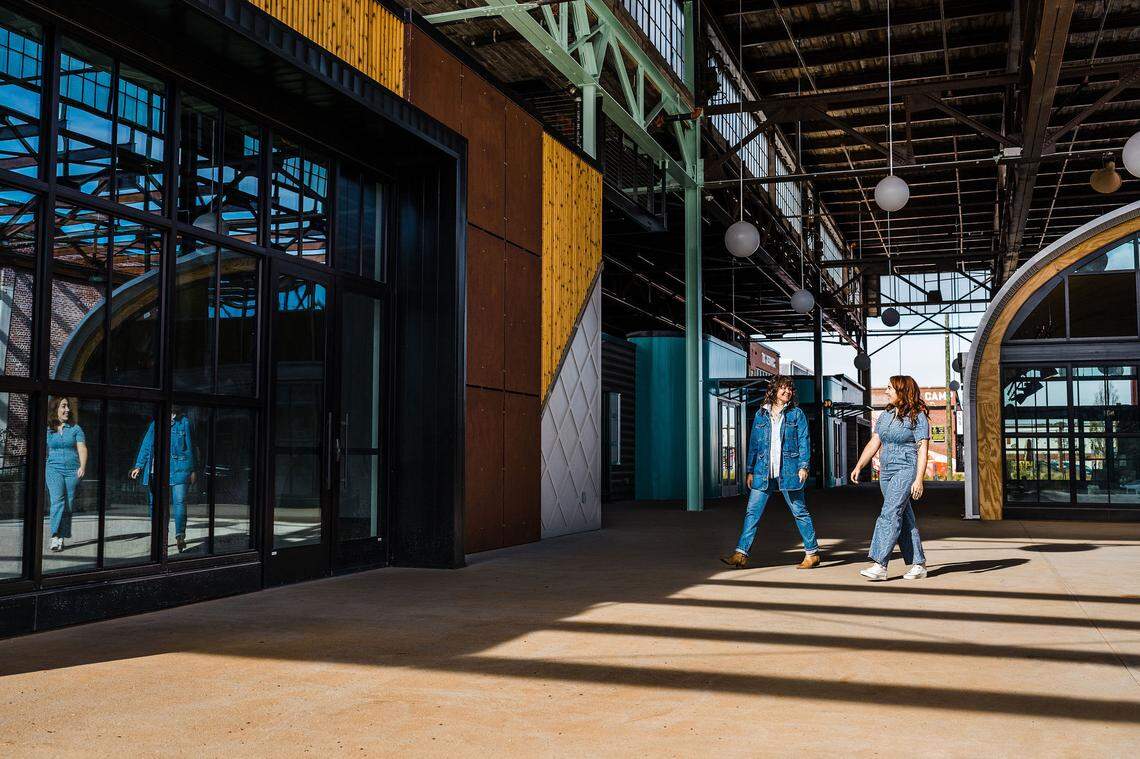 Rachel Hopkins, owner of Room Service, and Jules Zanoni, owner of Stay Inn, will open the two new interconnected spots at Camp North End in Spring 2023.