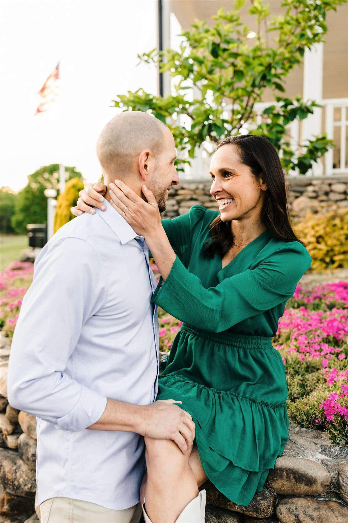 A photo from an engagement portrait session for Steven Petrea and Kelly Fillnow.