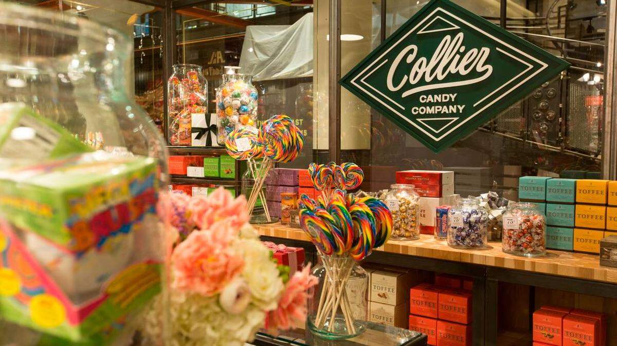 Feel the joy of stocking up on classic and old-fashioned candy at Collier Candy Company.