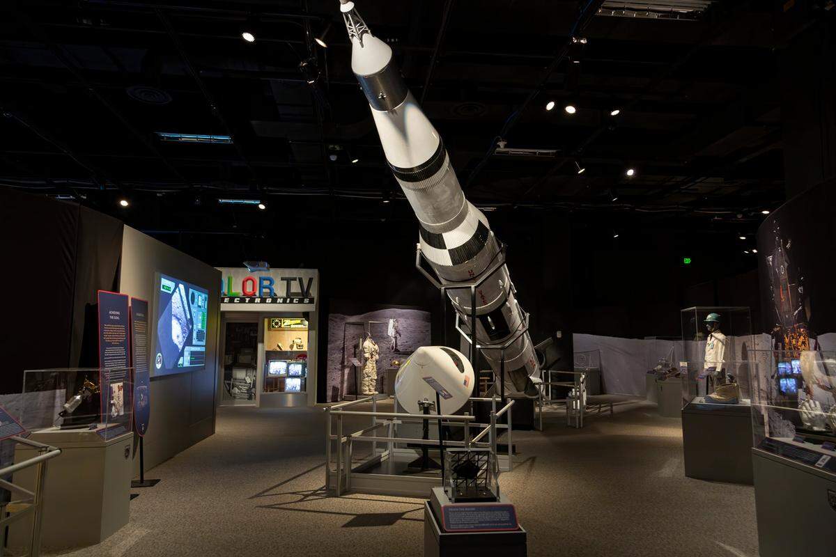 Visitors to the Apollo exhibit at Discovery Place will experience the power of the rocket that took men to the moon.