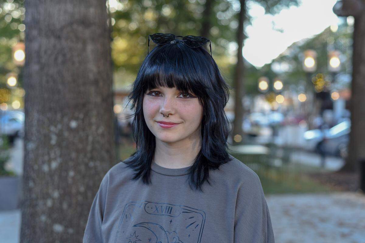 Hayden Garvey Knapp, 16, visits Birkdale Village, the Huntersville shopping center she and her boyfriend, Laird Ramirez, 17, would frequent before a fentanyl-laced pill killed him on July 1, 2023.