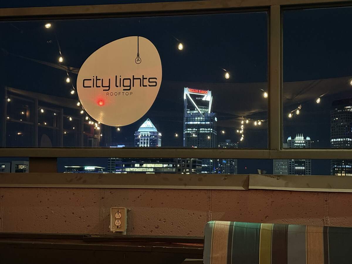 City Lights Rooftop bar is located at the Le Méridien.