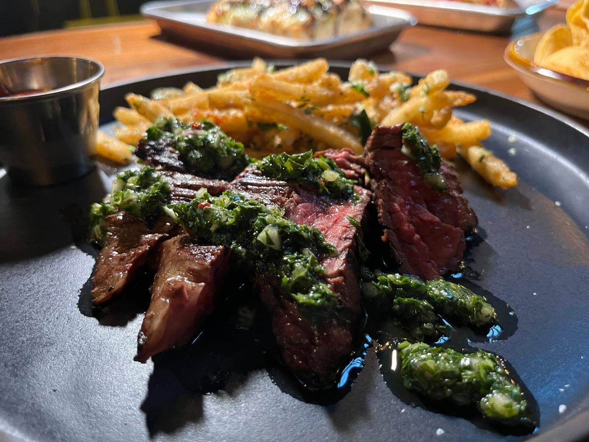 VINYL’s steak frites, served with a must-try smoked ketchup that stops just short of becoming barbecue sauce.