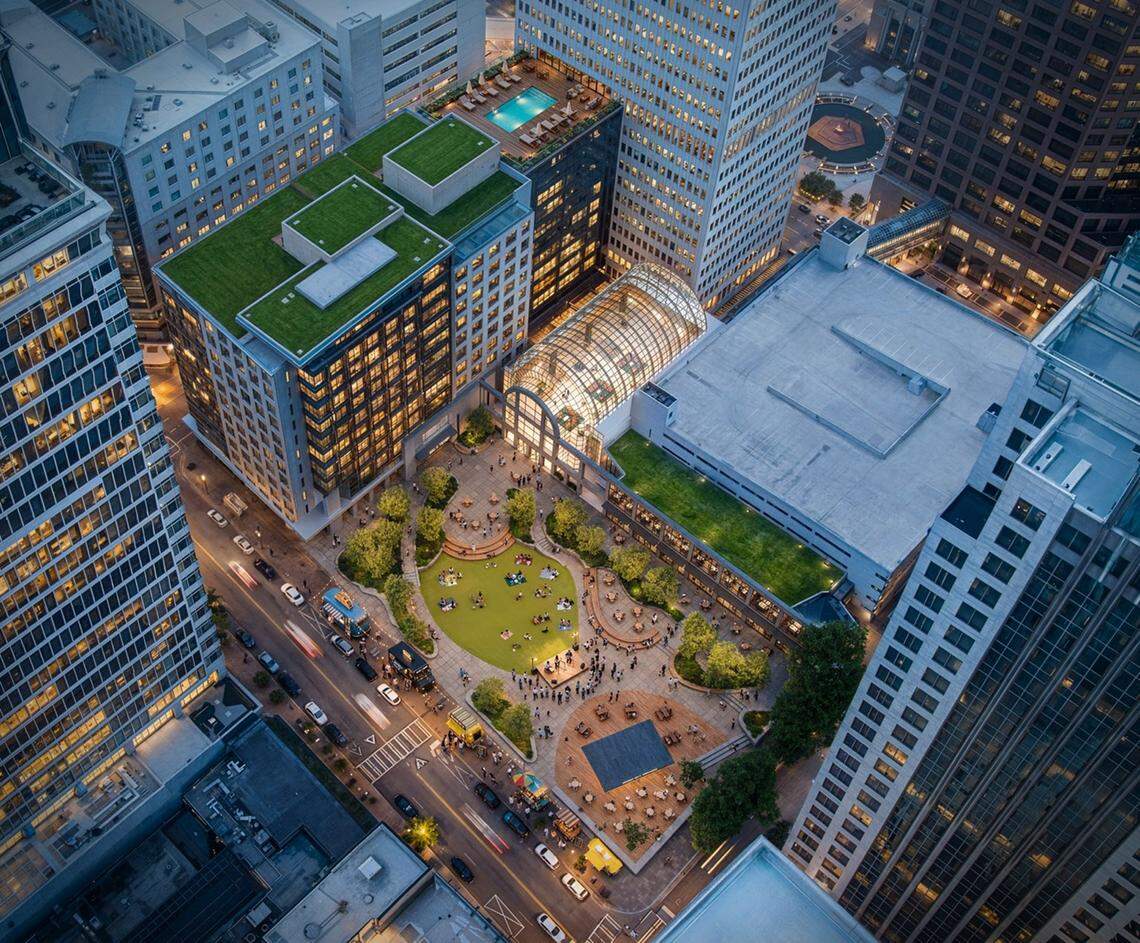 A rendering of 301 South Tryon. The former Two Wells Fargo Center switched hands for $36.5 million. Its new owners may renovate the building and add a housing component.