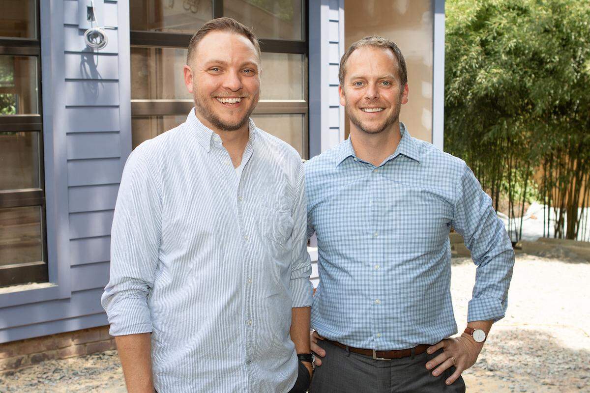 Executive chef Chris Coleman stands with The Goodyear House owner A.J. Klenk.