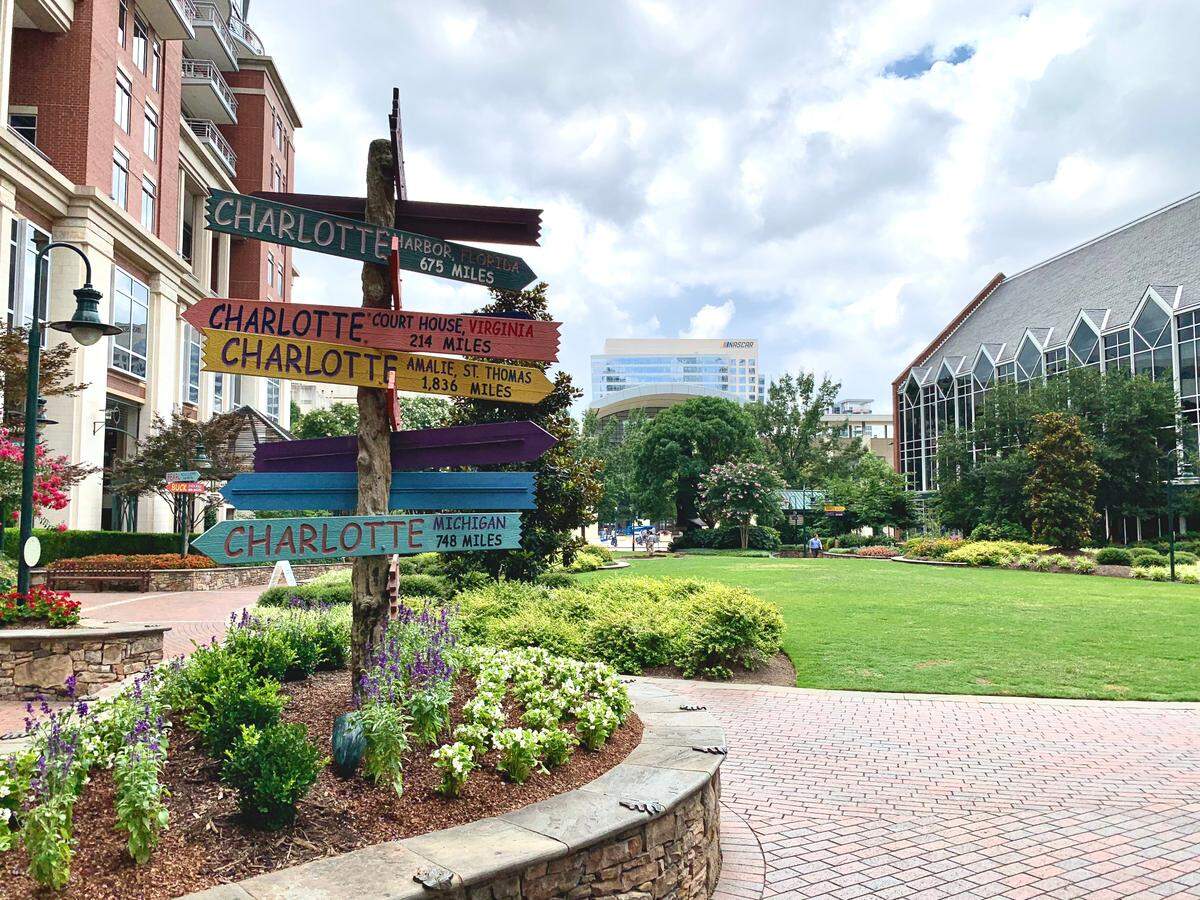 The Green is a 1.5-acre park adjacent to St. Peter’s Catholic Church in uptown Charlotte.