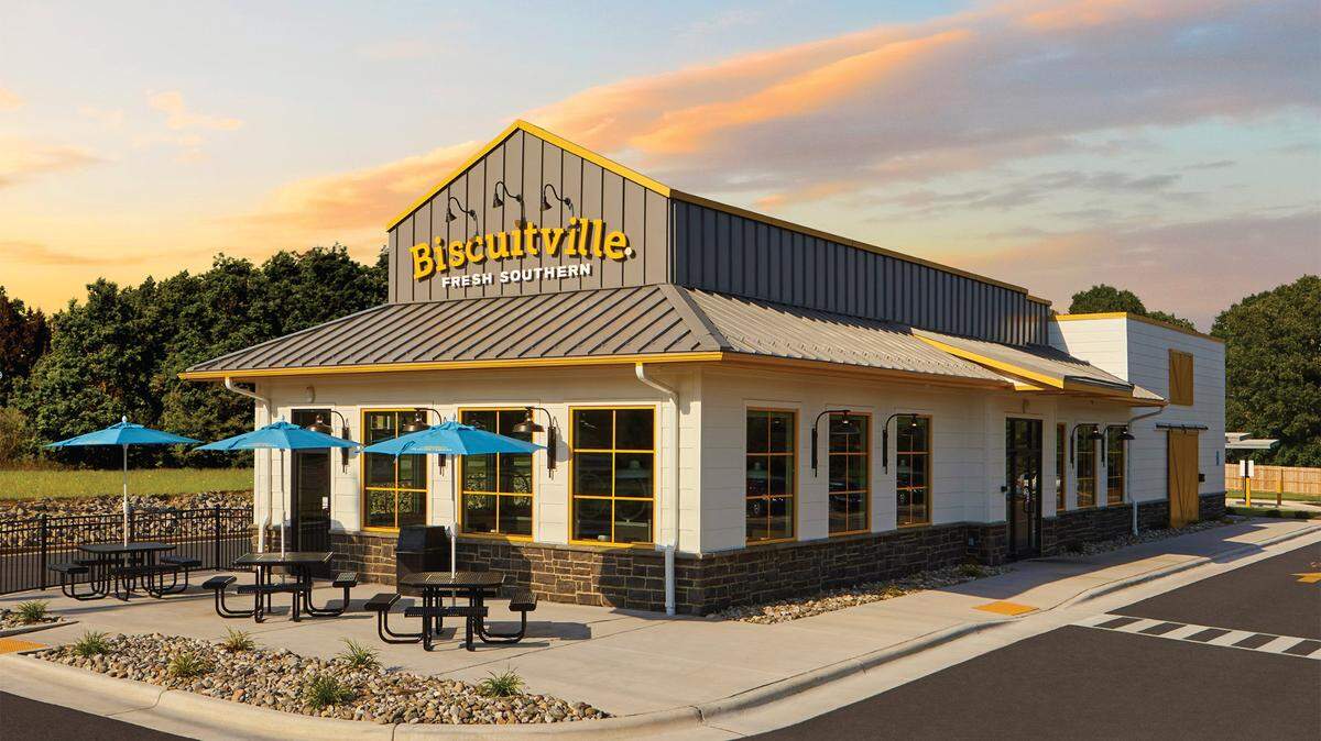 Greensboro-based Biscuitville opens its 80th location on April 16 in Clayton’s Flowers Plantation.