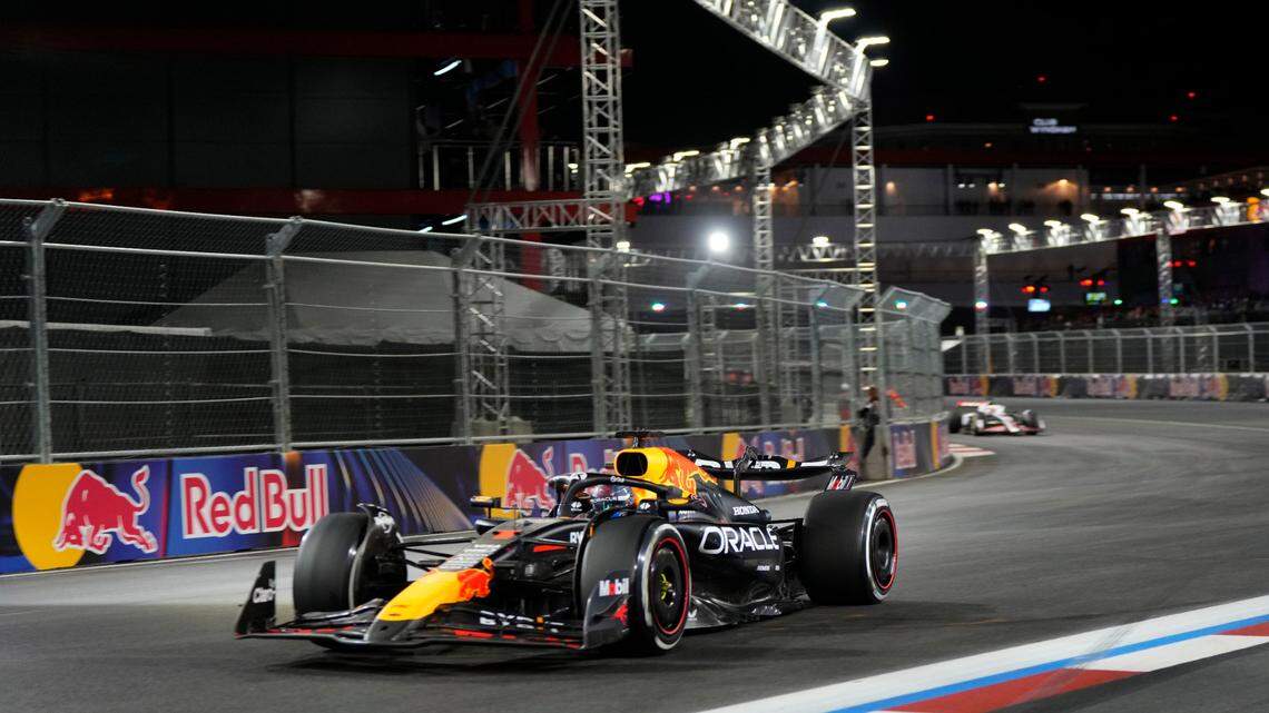 Concord City Council will consider tax incentives for a Formula 1 race team to open an engine factory in Concord. Shown, Oracle Red Bull Racing driver Max Verstappen of The Netherlands (1) drives during the Las Vegas Grand Prix at the Las Vegas Circuit Nov 23, 2024.