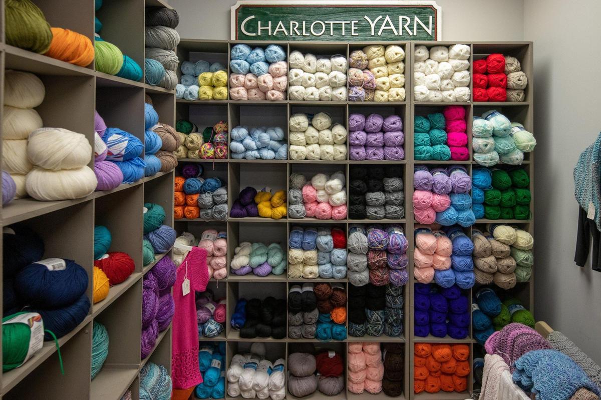Charlotte Yarn has balls, skeins and hanks of yarn in a variety of colors and lengths. The store is located in the Dilworth neighborhood in Charlotte, NC.