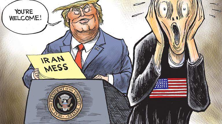 Kevin Siers cartoon: The President’s reassuring words on Iran
