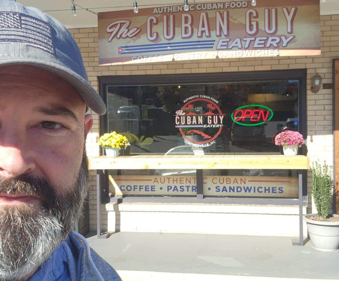 A selfie from Prieto’s first review of The Cuban Guy in Waynesville. He had hoped to visit Guajiro’s Food Truck when he first arrived, but it was closed due to flood damage until Nov. 15.