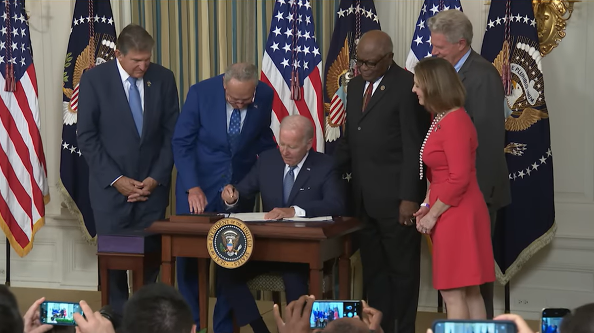 President Biden signed the Inflation Reduction Act into law on Tuesday. The legislation will reserve nearly $370 billion to strengthen combative efforts against climate change.