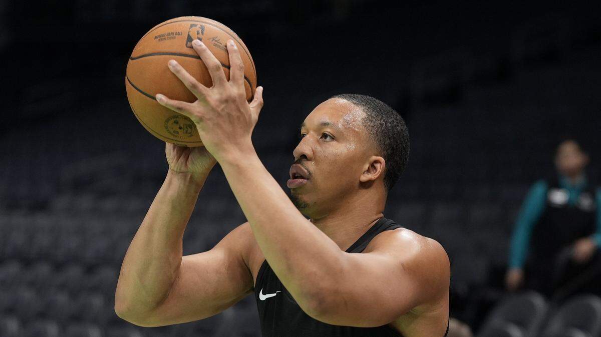 Charlotte Hornets forward Grant Williams (2) during pregame warmups against the Milwaukee Bucks at Spectrum Center.