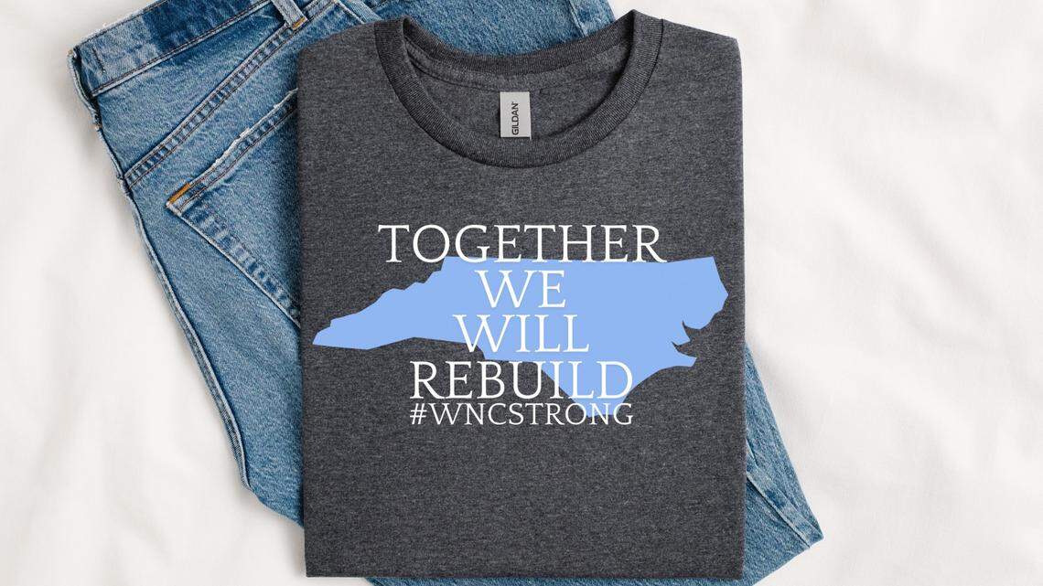 McCall & Co.’s Together We Rebuild shirts come with a variety of locations so you can show your support for a particular area.