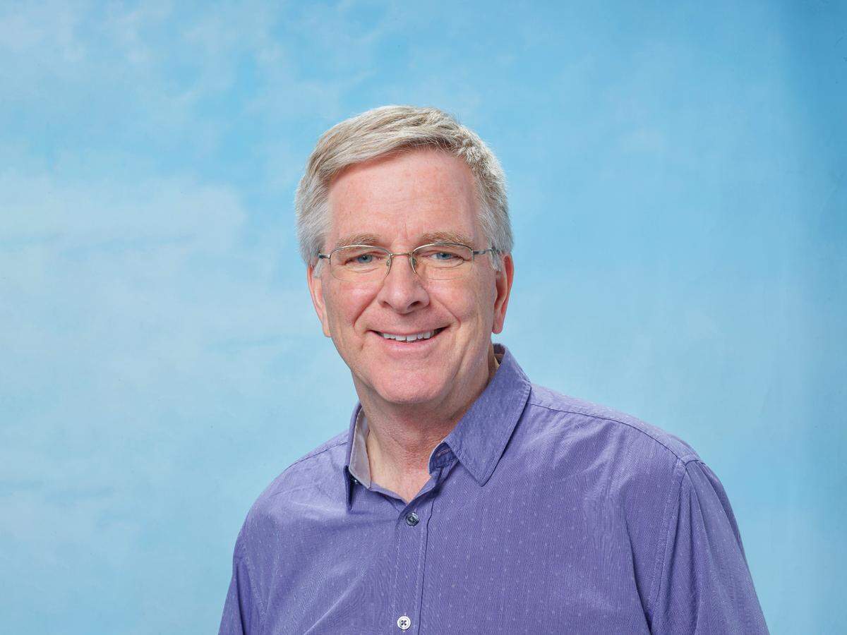 Rick Steves photographed for New York Times Magazine.