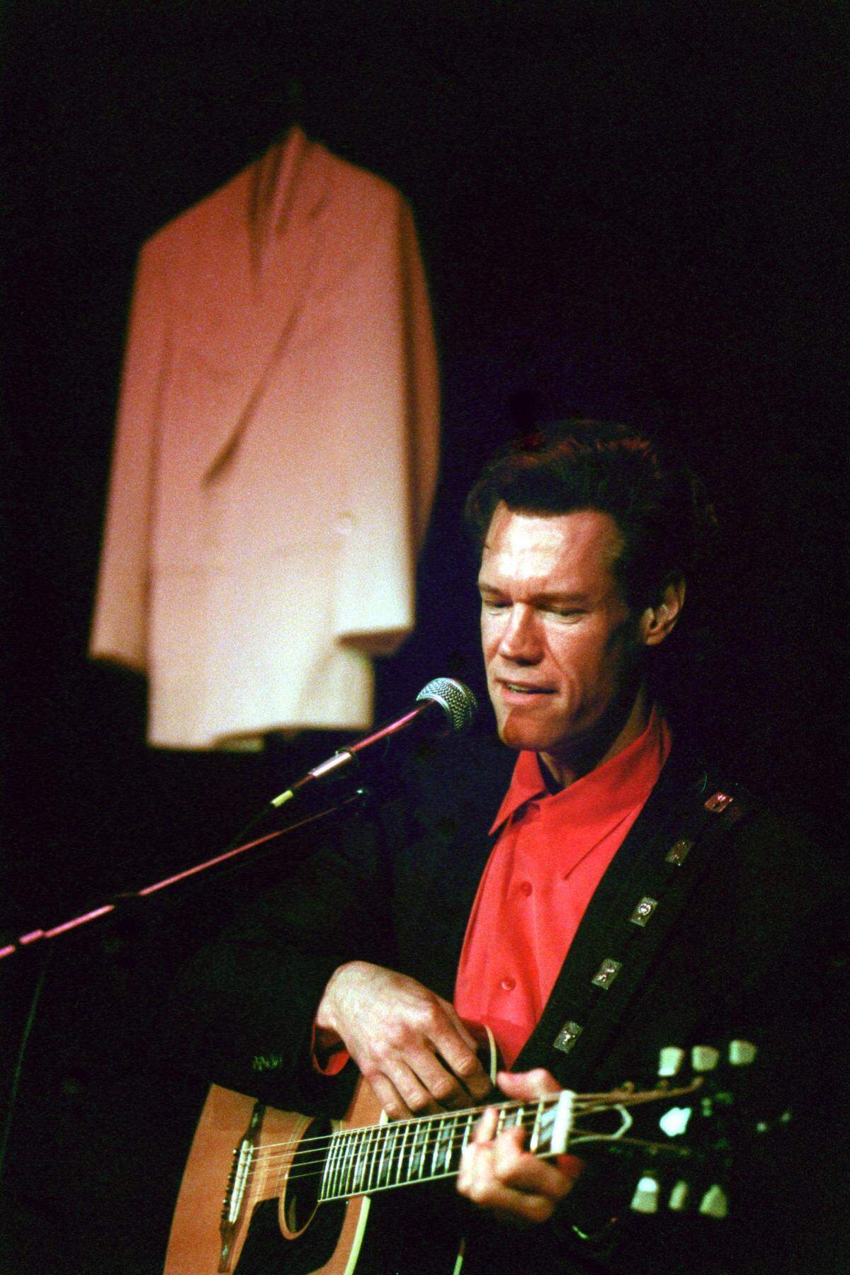 Randy Travis, photographed performing at Spirit Square in Charlotte on May 14, 1999, the night he was inducted into the North Carolina Music Hall of Fame.