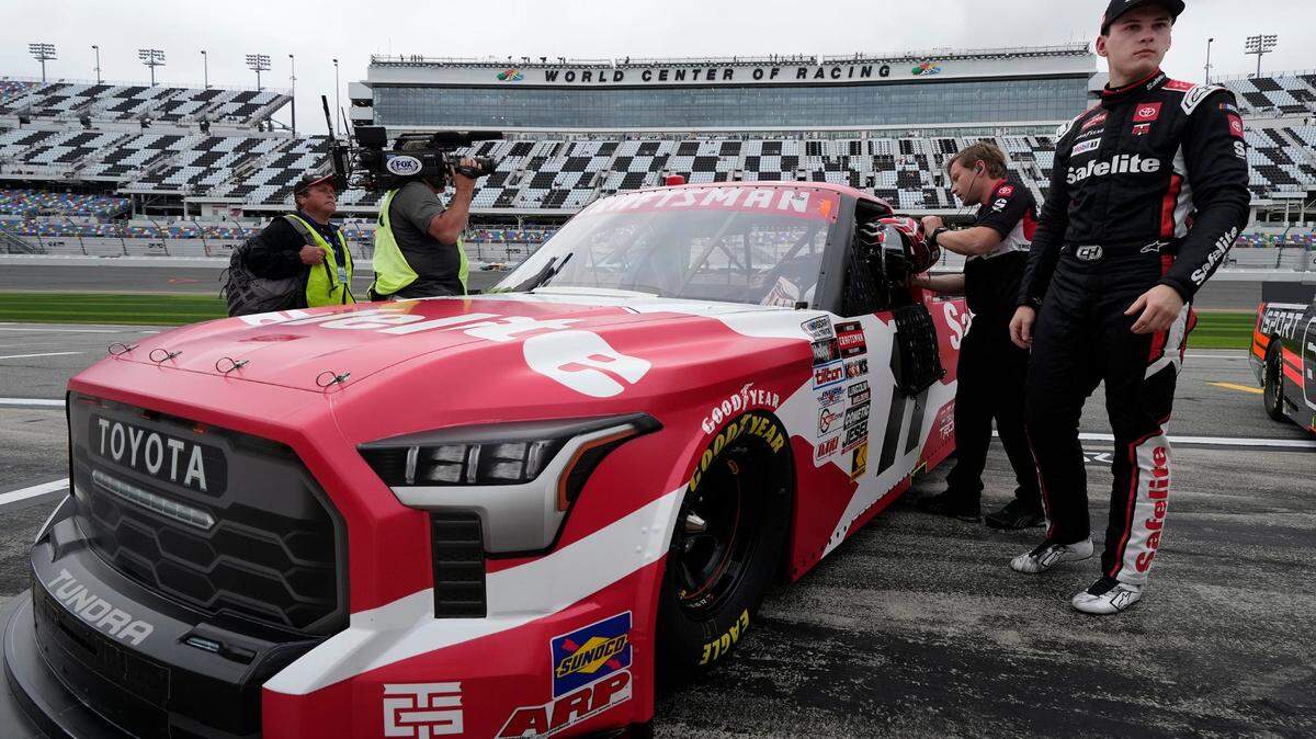 NASCAR Craftsman Truck driver Corey Heim during qualifying for the Fresh From Florida 250 at Daytona International Speedway, Friday, Feb. 14, 2025.